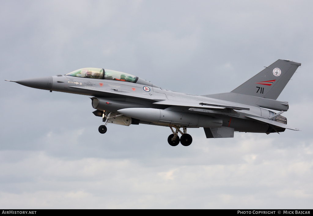 Aircraft Photo of 711 | General Dynamics F-16BM Fighting Falcon | Norway - Air Force | AirHistory.net #66284