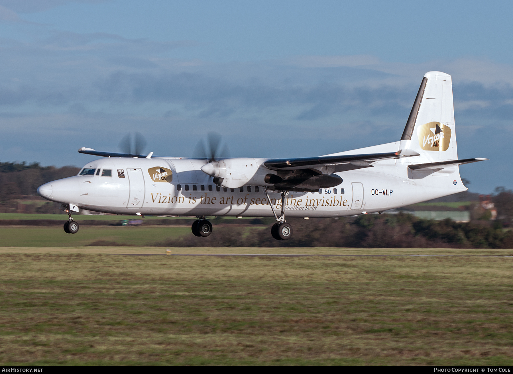 Aircraft Photo of OO-VLP | Fokker 50 | Vizion Air | AirHistory.net #66342