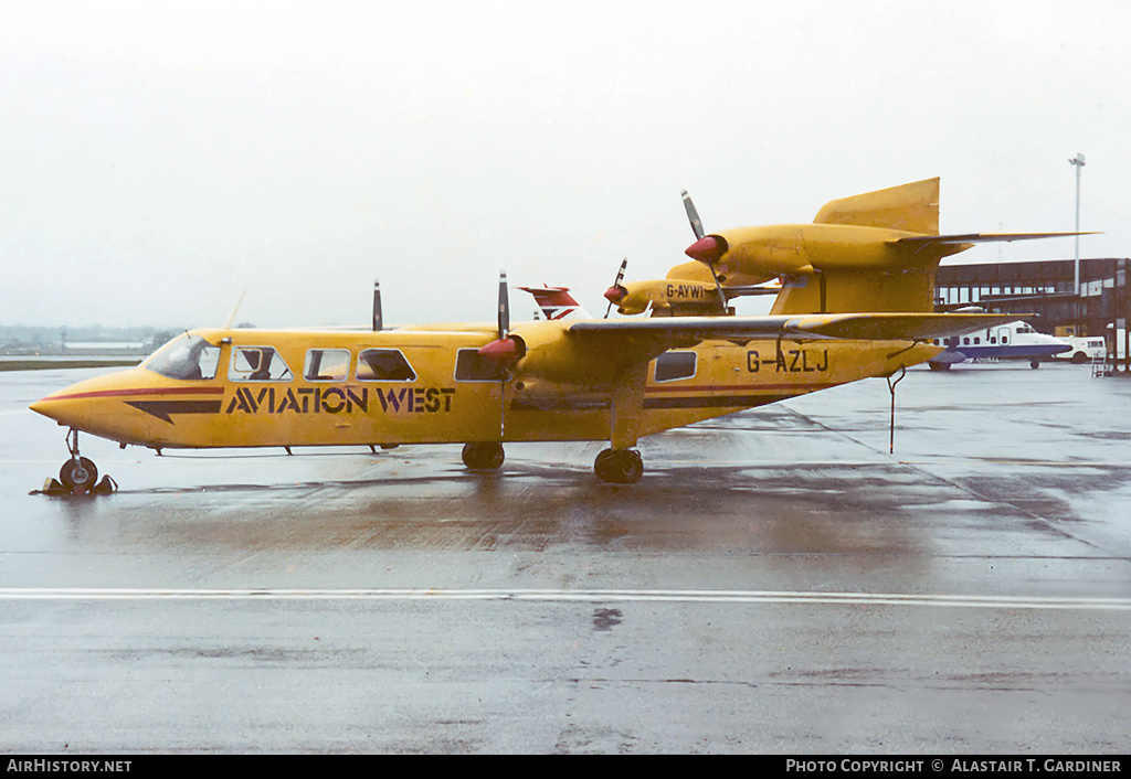 Aircraft Photo of G-AZLJ | Britten-Norman BN-2A Mk.3-1 Trislander | Aviation West | AirHistory.net #66370