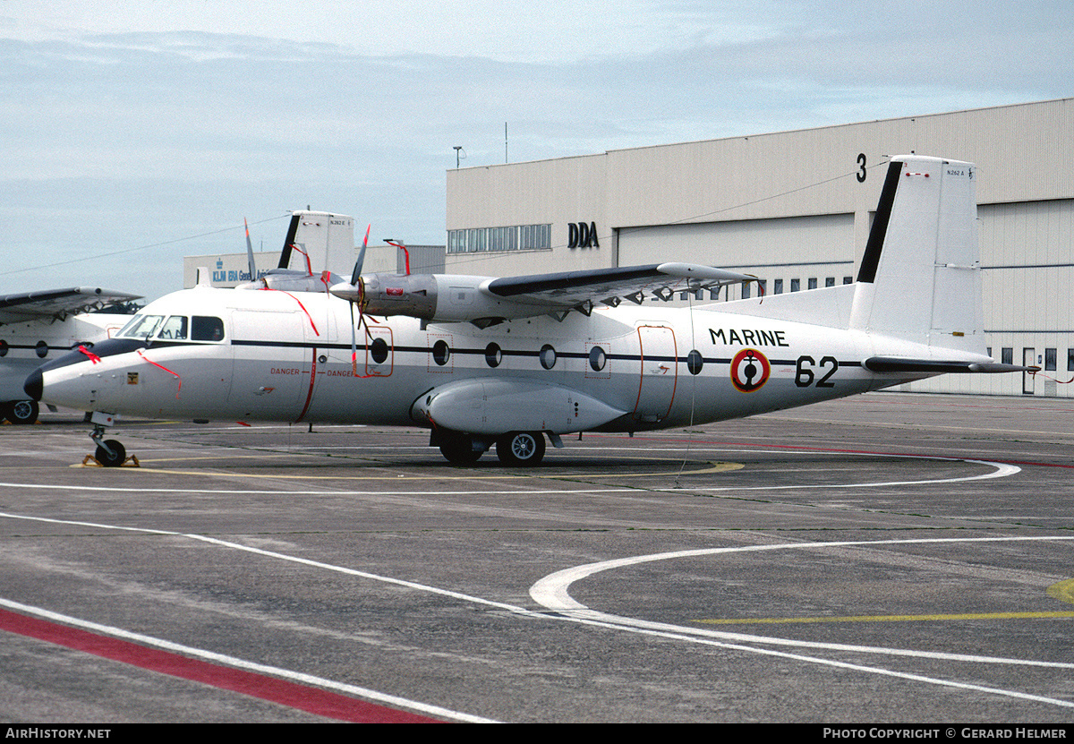 Aircraft Photo of 62 | Aerospatiale N-262A-29 | France - Navy | AirHistory.net #66379