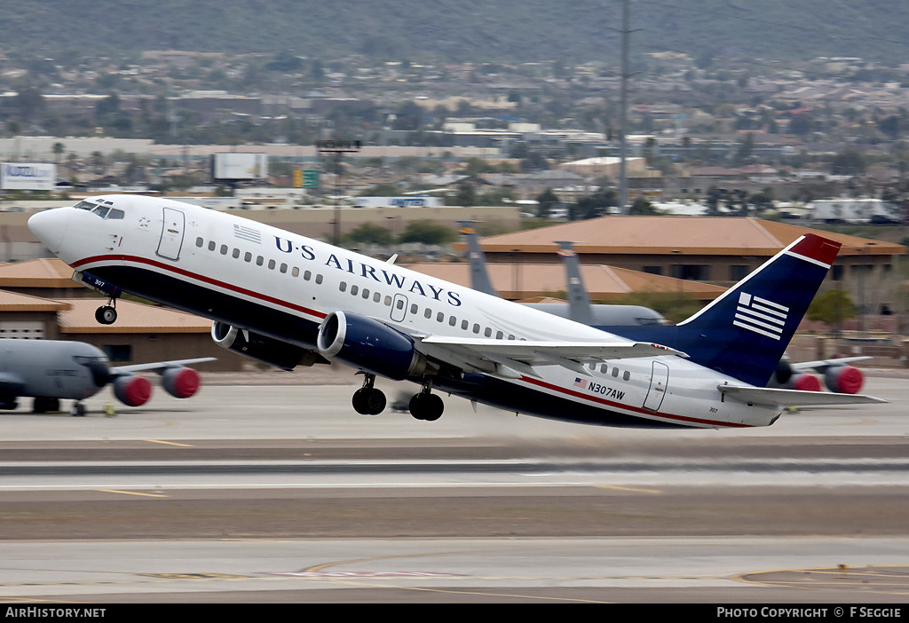 Aircraft Photo of N307AW | Boeing 737-3G7 | US Airways | AirHistory.net #66435