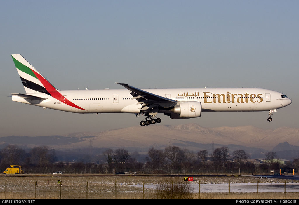 Aircraft Photo of A6-EBL | Boeing 777-31H/ER | Emirates | AirHistory.net #66449