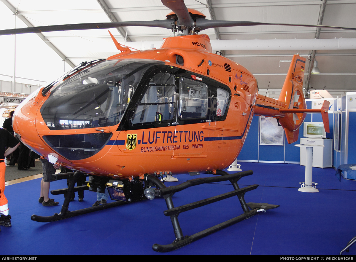Aircraft Photo of D-HZSK | Eurocopter EC-135T-2+ | Luftrettung - Bundesministerium des Innern | AirHistory.net #66467