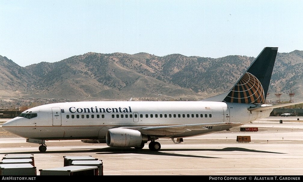 Aircraft Photo of N16648 | Boeing 737-524 | Continental Airlines | AirHistory.net #66506