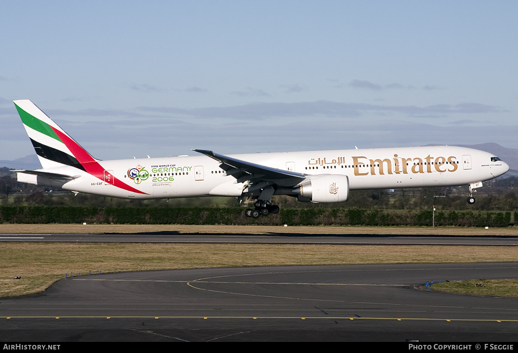 Aircraft Photo of A6-EBF | Boeing 777-31H/ER | Emirates | AirHistory.net #66532
