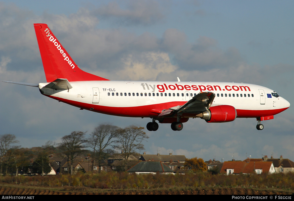 Aircraft Photo of TF-ELC | Boeing 737-3M8 | Flyglobespan | AirHistory.net #66553