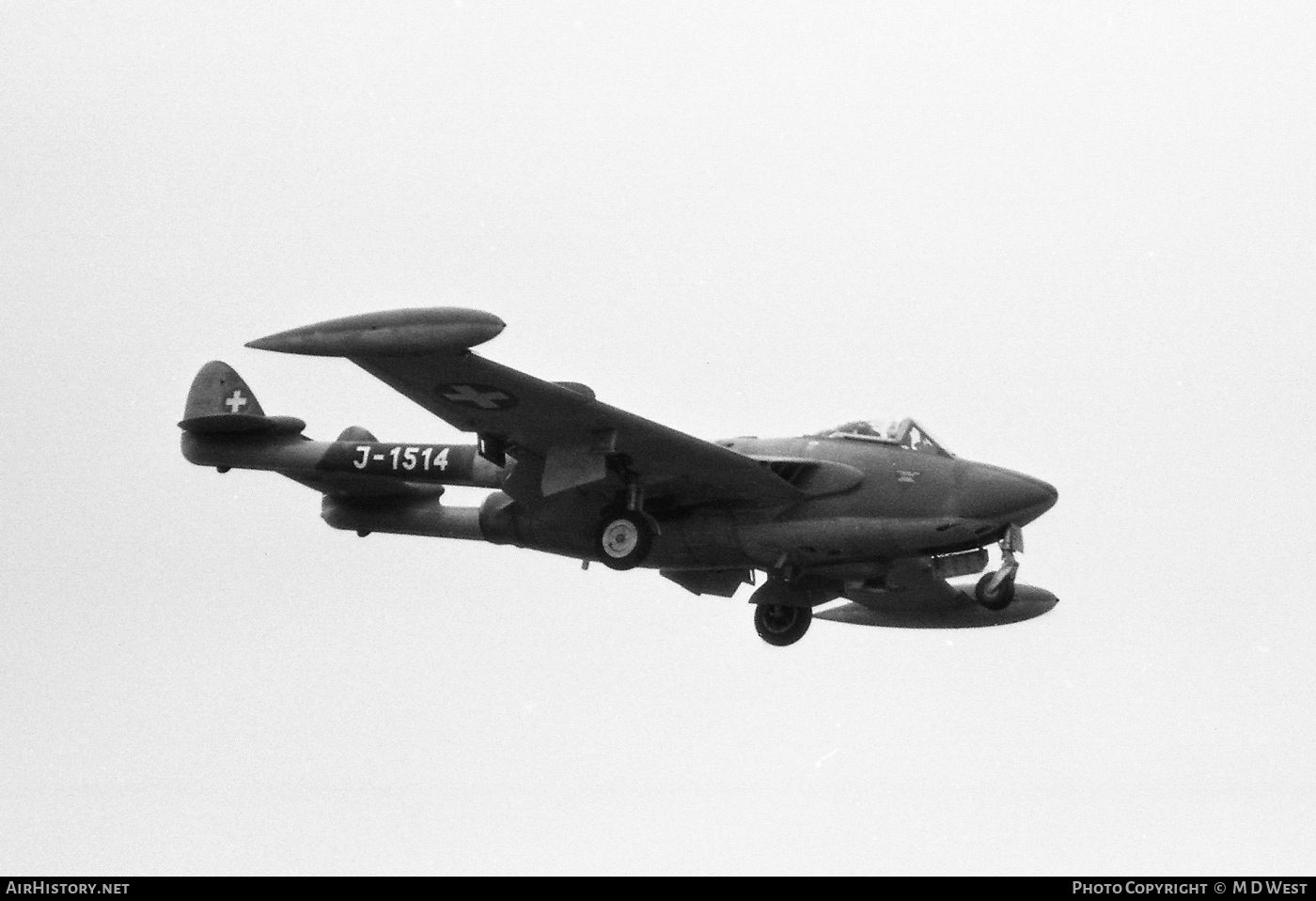 Aircraft Photo of J-1514 | De Havilland D.H. 112 Venom FB50 | Switzerland - Air Force | AirHistory.net #66577