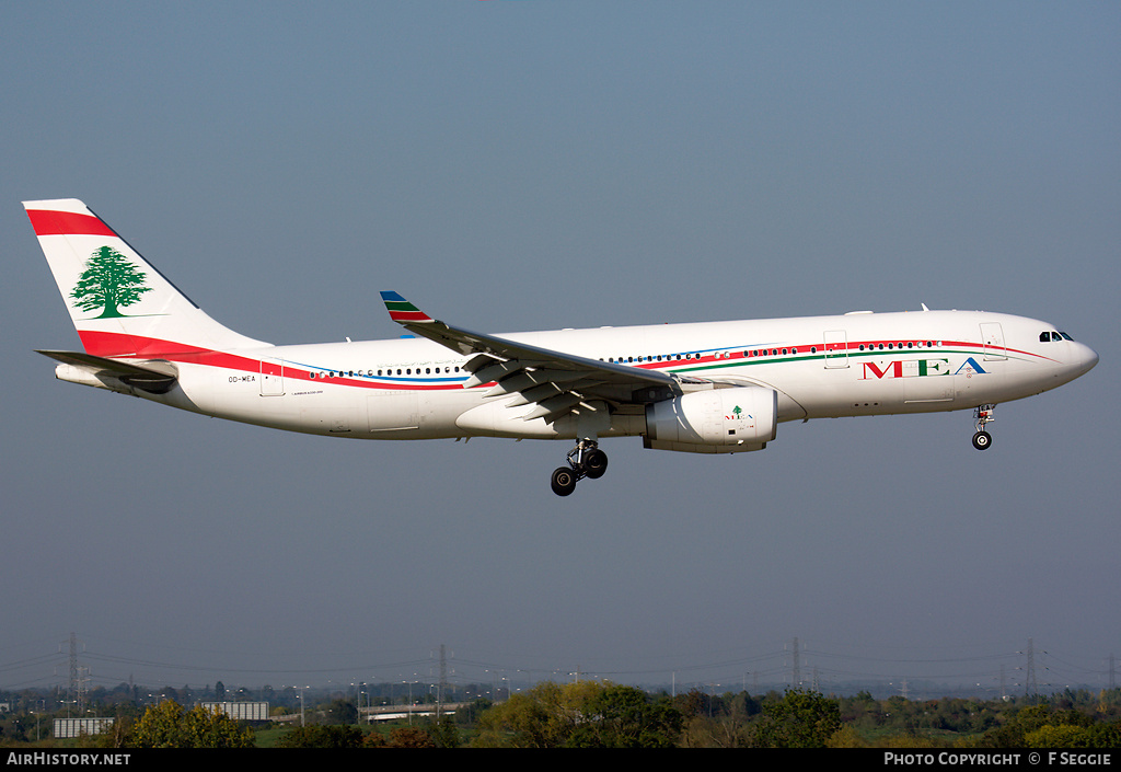 Aircraft Photo of OD-MEA | Airbus A330-243 | MEA - Middle East Airlines | AirHistory.net #66685