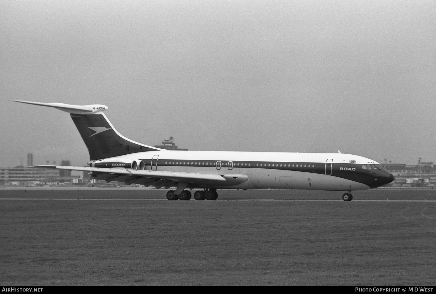 Aircraft Photo of G-ARVG | Vickers VC10 Srs1101 | BOAC - British Overseas Airways Corporation | AirHistory.net #66696