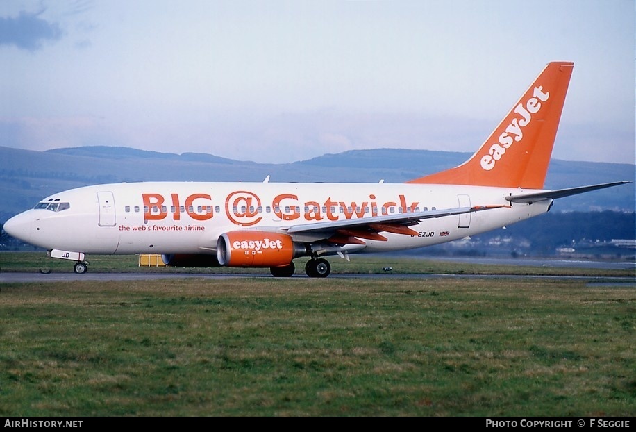 Aircraft Photo of G-EZJD | Boeing 737-73V | EasyJet | AirHistory.net #66791