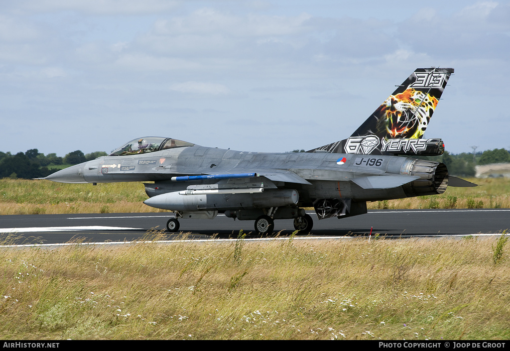 Aircraft Photo of J-196 | General Dynamics F-16AM Fighting Falcon | Netherlands - Air Force | AirHistory.net #66792