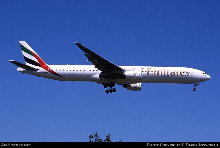 Aircraft Photo of A6-EMM | Boeing 777-31H | Emirates | AirHistory.net #66796