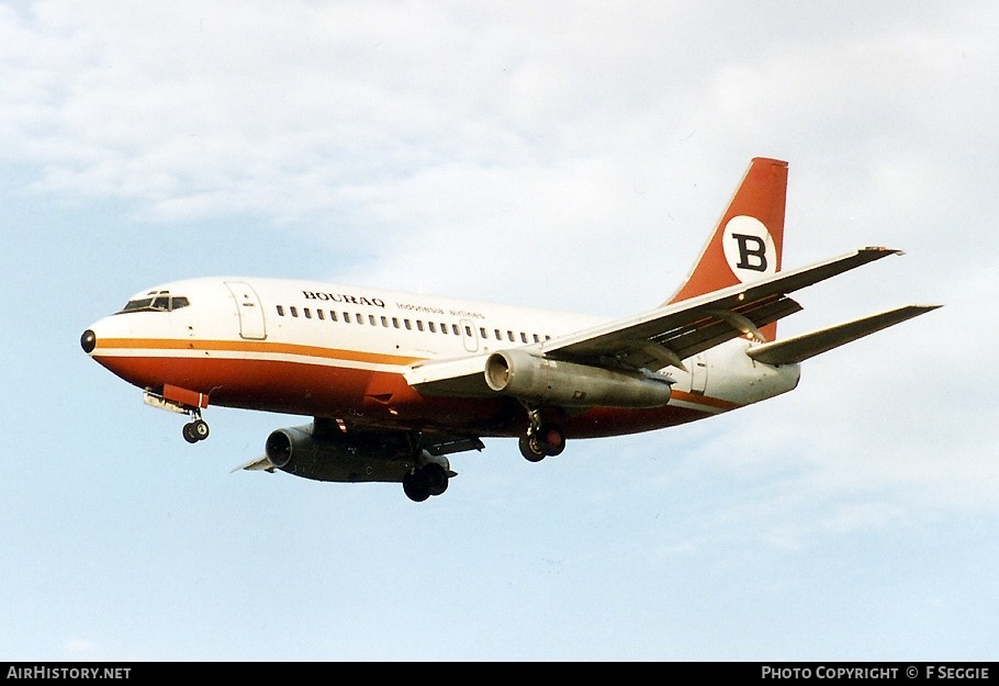 Aircraft Photo of N231TA | Boeing 737-2K5/Adv | Bouraq Indonesia Airlines | AirHistory.net #66802