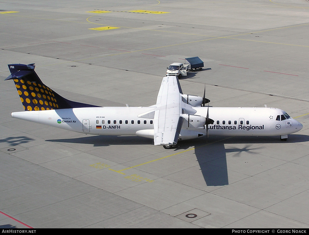Aircraft Photo of D-ANFH | ATR ATR-72-500 (ATR-72-212A) | Lufthansa Regional | AirHistory.net #66813