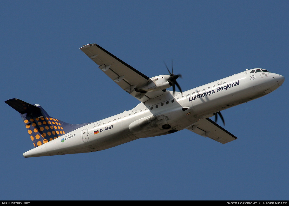 Aircraft Photo of D-ANFI | ATR ATR-72-500 (ATR-72-212A) | Lufthansa Regional | AirHistory.net #66881
