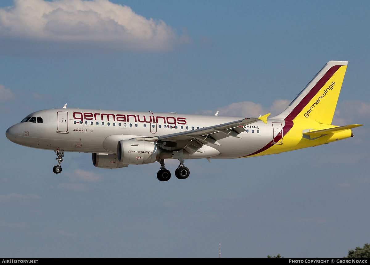 Aircraft Photo of D-AKNK | Airbus A319-112 | Germanwings | AirHistory.net #66904