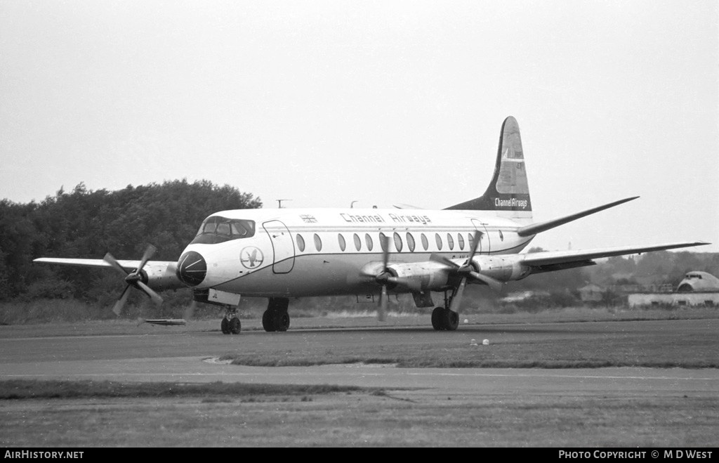 Aircraft Photo of G-AVJL | Vickers 812 Viscount | Channel Airways | AirHistory.net #66946