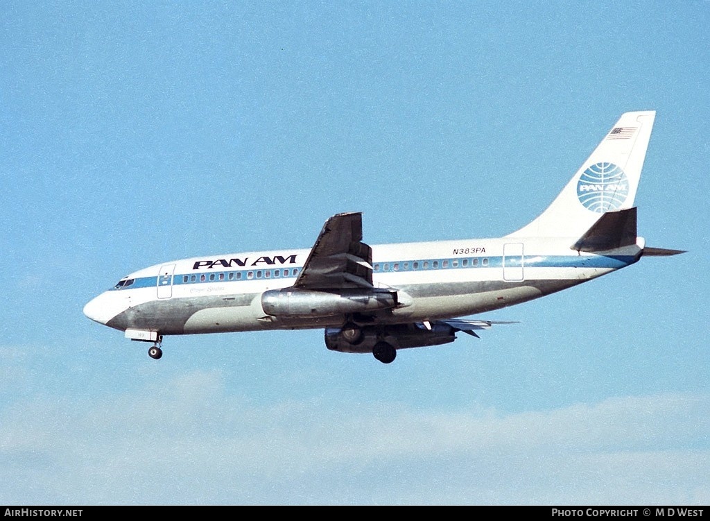 Aircraft Photo of N383PA | Boeing 737-2A9C | Pan American World Airways - Pan Am | AirHistory.net #67015