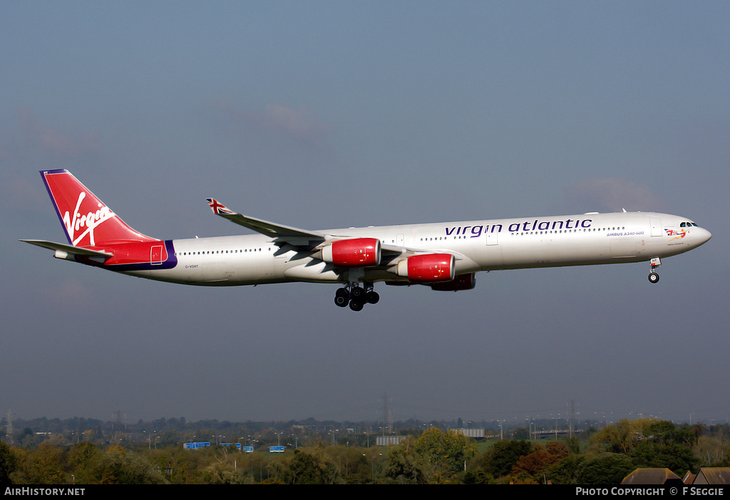 Aircraft Photo of G-VSHY | Airbus A340-642 | Virgin Atlantic Airways | AirHistory.net #67023