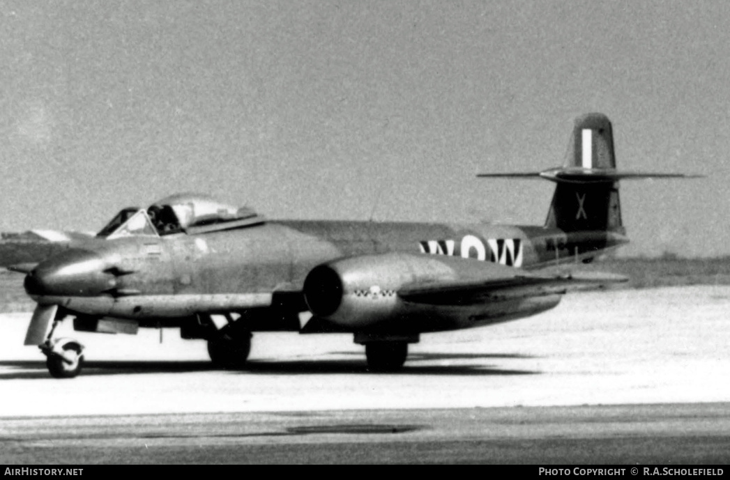 Aircraft Photo of WL164 | Gloster Meteor F8 | UK - Air Force | AirHistory.net #67040
