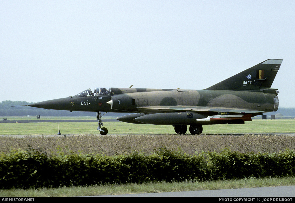 Aircraft Photo of BA17 | Dassault Mirage 5BA | Belgium - Air Force | AirHistory.net #67056