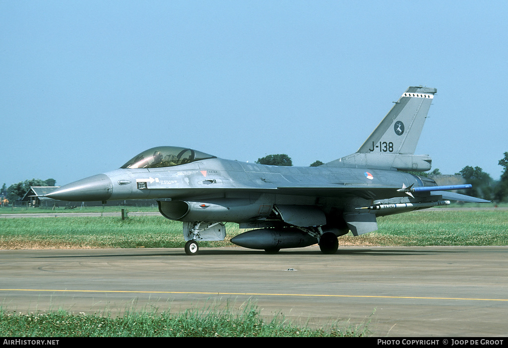Aircraft Photo of J-138 | General Dynamics F-16A Fighting Falcon | Netherlands - Air Force | AirHistory.net #67112