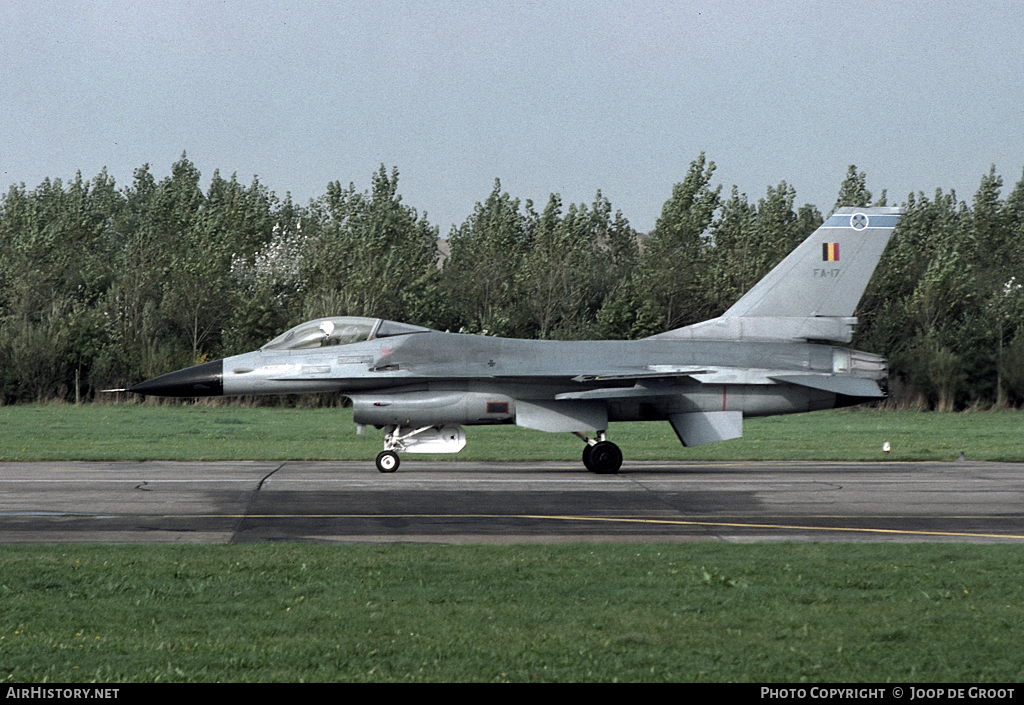 Aircraft Photo of FA-17 | General Dynamics F-16A Fighting Falcon | Belgium - Air Force | AirHistory.net #67137