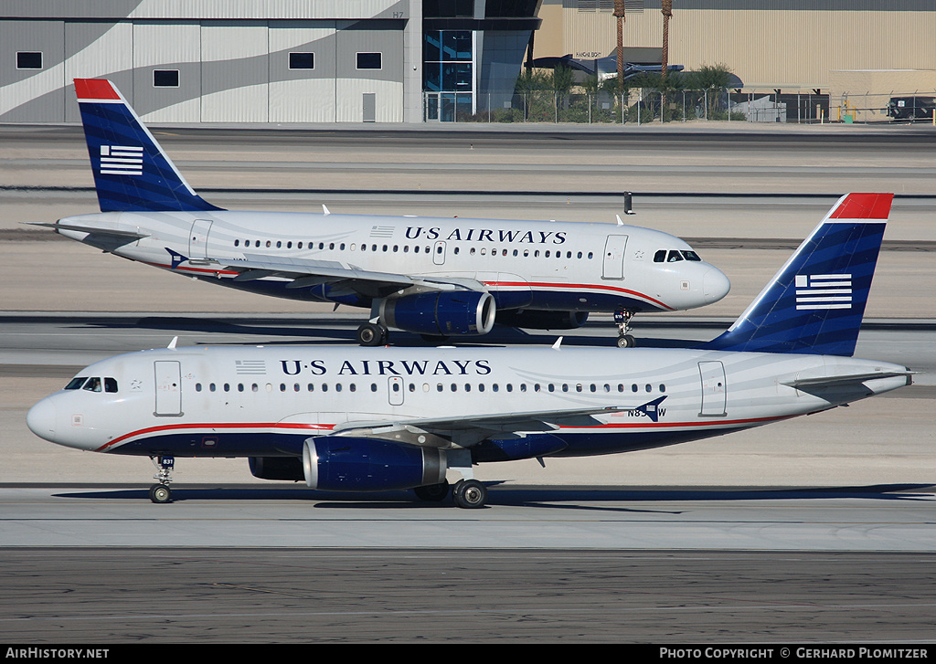 Aircraft Photo of N831AW | Airbus A319-132 | US Airways | AirHistory.net #67237