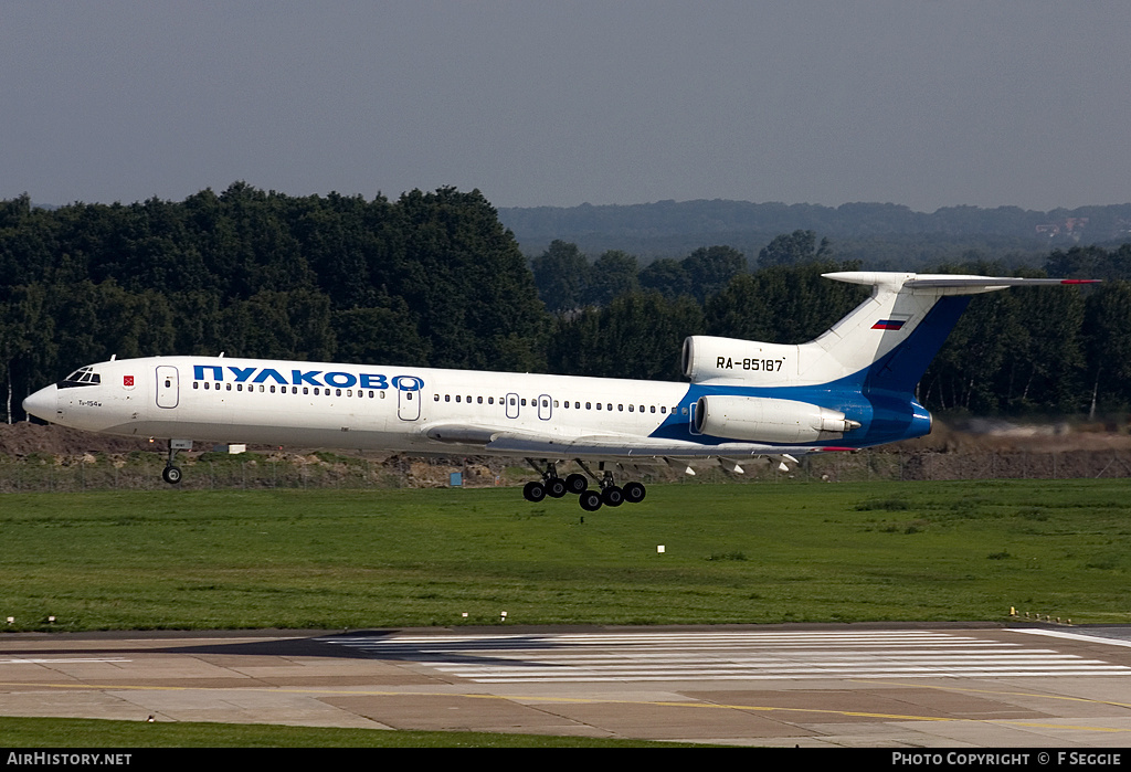 Aircraft Photo of RA-85187 | Tupolev Tu-154M | Pulkovo Airlines | AirHistory.net #67286