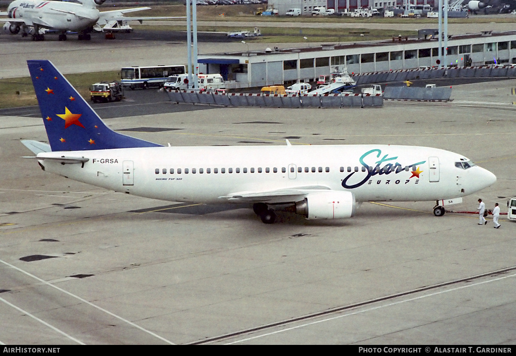 Aircraft Photo of F-GRSA | Boeing 737-33A | STAR Europe | AirHistory.net #67319