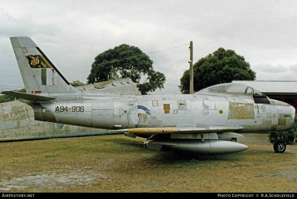 Aircraft Photo of A94-906 | Commonwealth CA-27 Sabre Mk32 | Australia - Air Force | AirHistory.net #67362