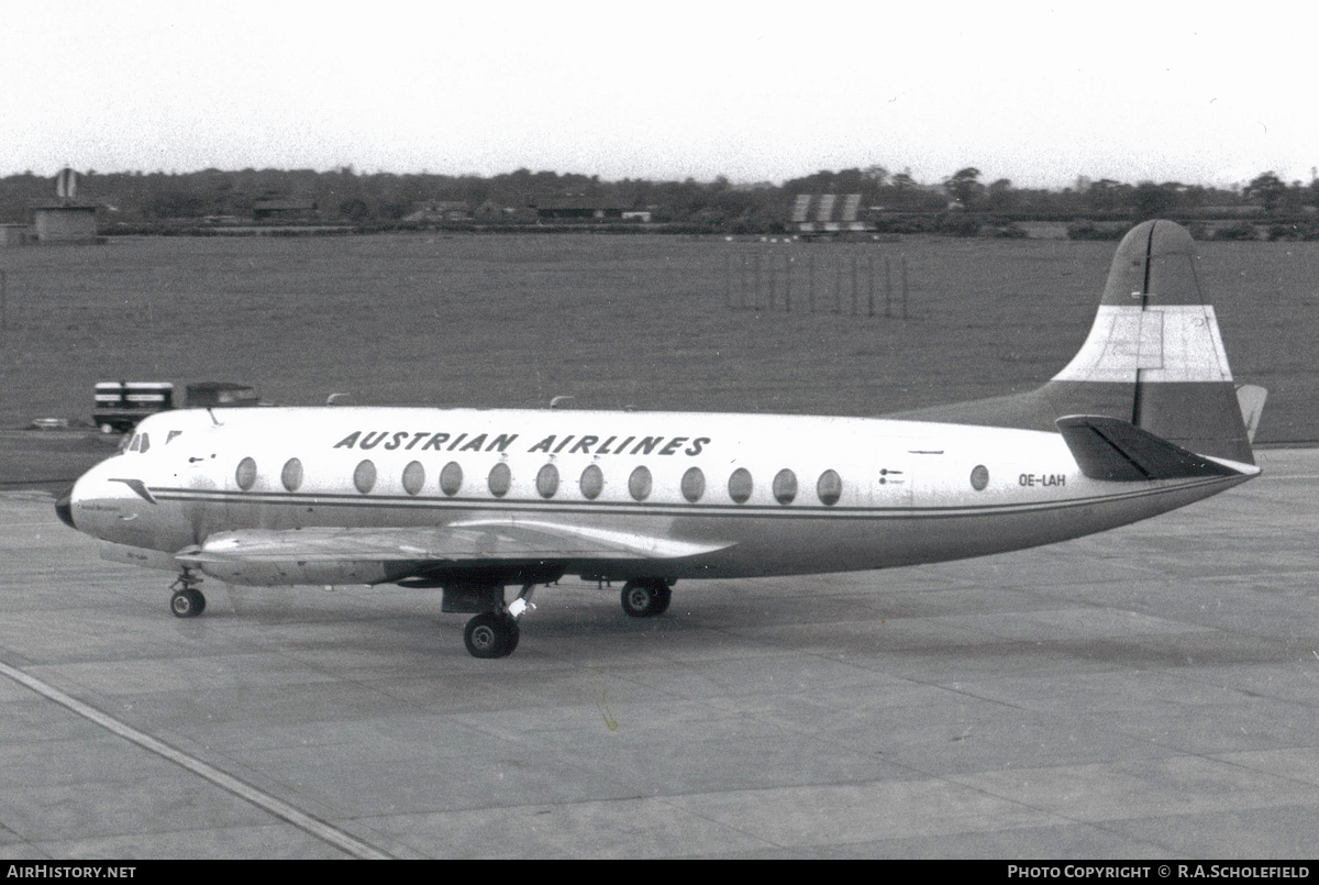 Aircraft Photo of OE-LAH | Vickers 837 Viscount | Austrian Airlines | AirHistory.net #67424
