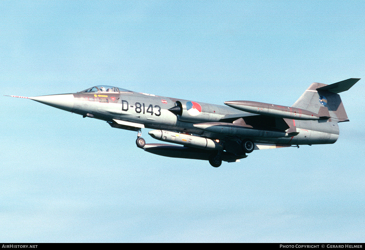 Aircraft Photo of D-8143 | Lockheed RF-104G Starfighter | Netherlands - Air Force | AirHistory.net #67429