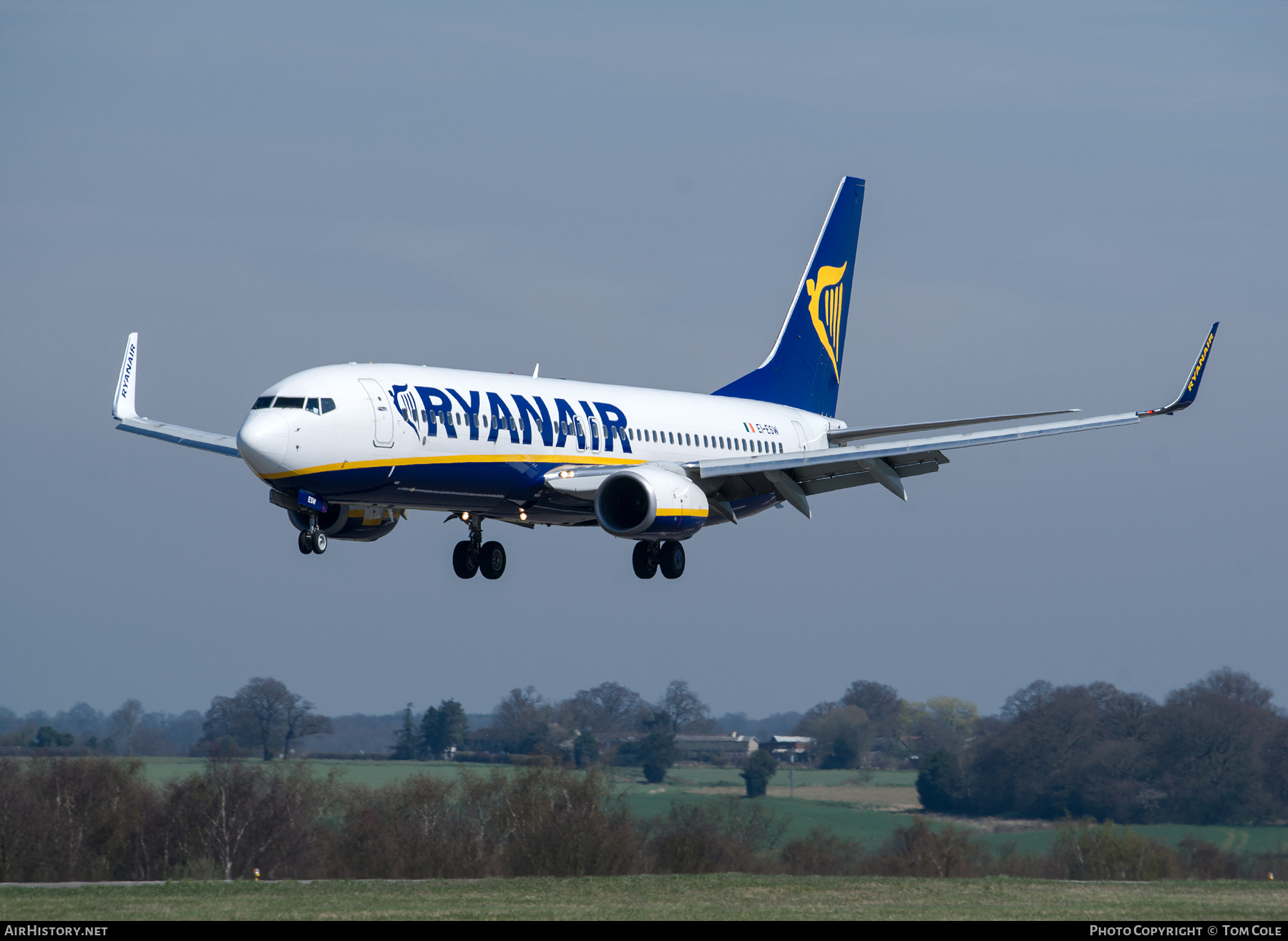 Aircraft Photo of EI-ESW | Boeing 737-8AS | Ryanair | AirHistory.net #67465