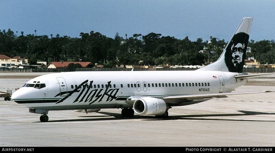 Aircraft Photo of N755AS | Boeing 737-4Q8 | Alaska Airlines | AirHistory.net #67475