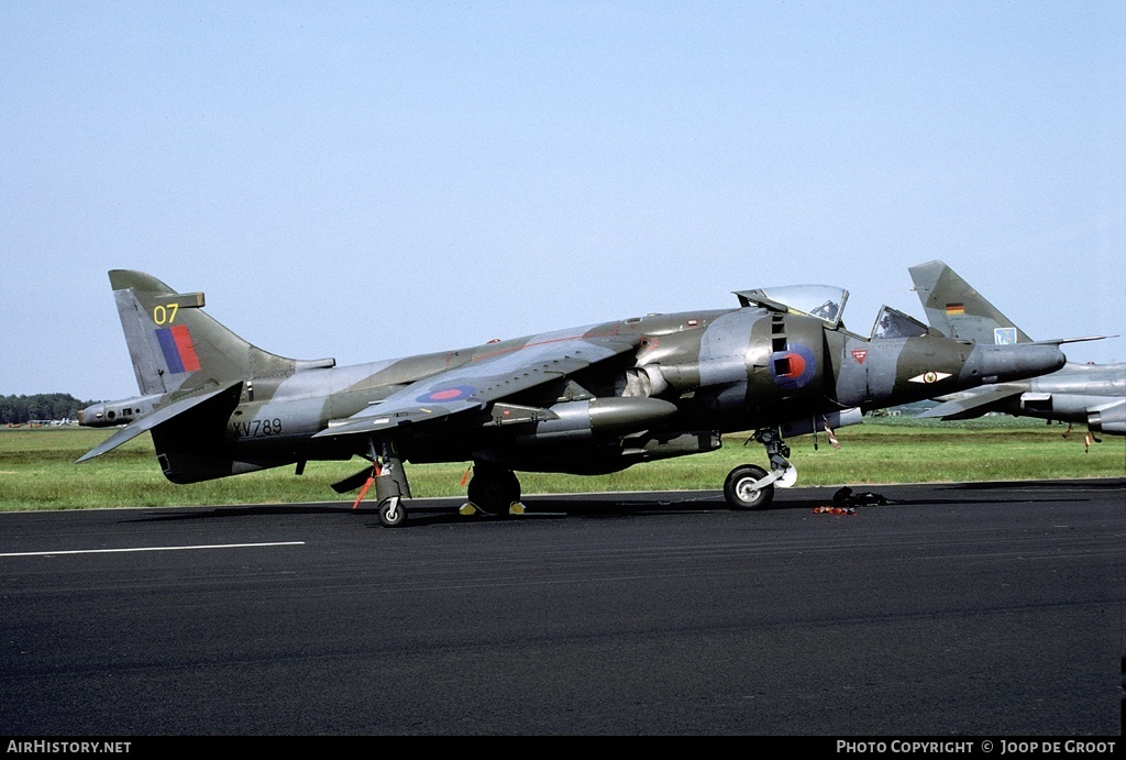 Aircraft Photo of XV789 | Hawker Siddeley Harrier GR3 | UK - Air Force | AirHistory.net #67482