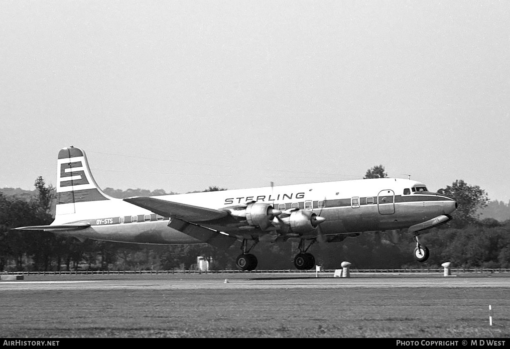Aircraft Photo of OY-STS | Douglas DC-6B | Sterling Airways | AirHistory.net #67504