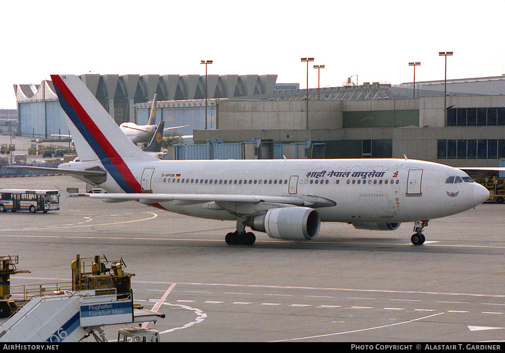 Aircraft Photo of D-APON | Airbus A310-304 | Royal Nepal Airlines | AirHistory.net #67559