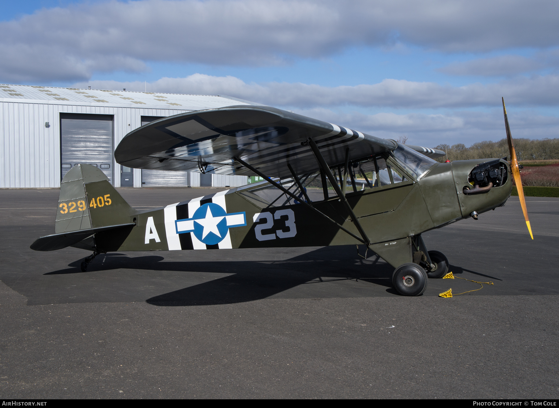 Aircraft Photo of G-BCOB / 329405 | Piper L-4H Grasshopper (J-3C) | USA - Air Force | AirHistory.net #67593