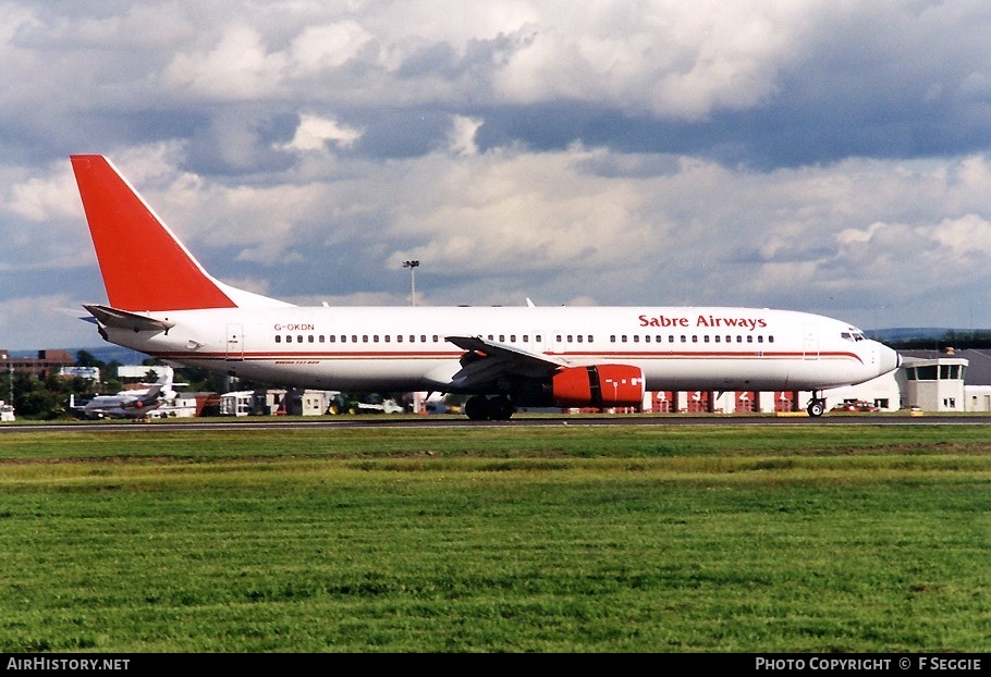 Aircraft Photo of G-OKDN | Boeing 737-8Q8 | Sabre Airways | AirHistory.net #67633