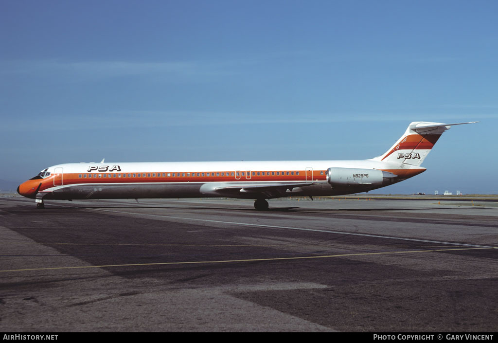 Aircraft Photo of N929PS | McDonnell Douglas MD-81 (DC-9-81) | PSA - Pacific Southwest Airlines | AirHistory.net #67911
