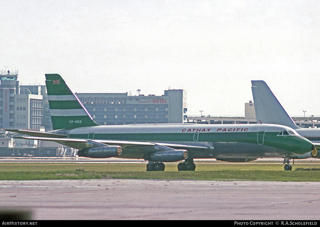 Aircraft Photo of VR-HGG | Convair 880M (22M-22) | Cathay Pacific Airways | AirHistory.net #67928