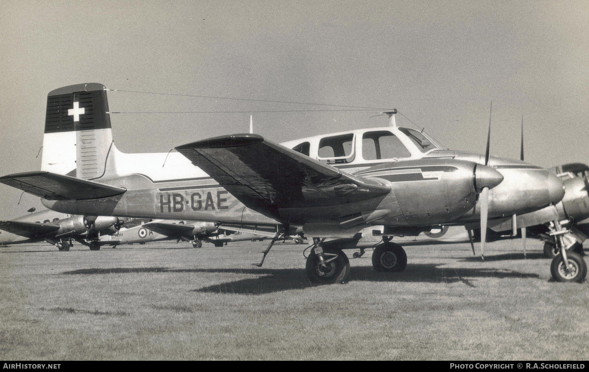 Aircraft Photo of HB-GAE | Beech B50 Twin Bonanza | AirHistory.net #67949
