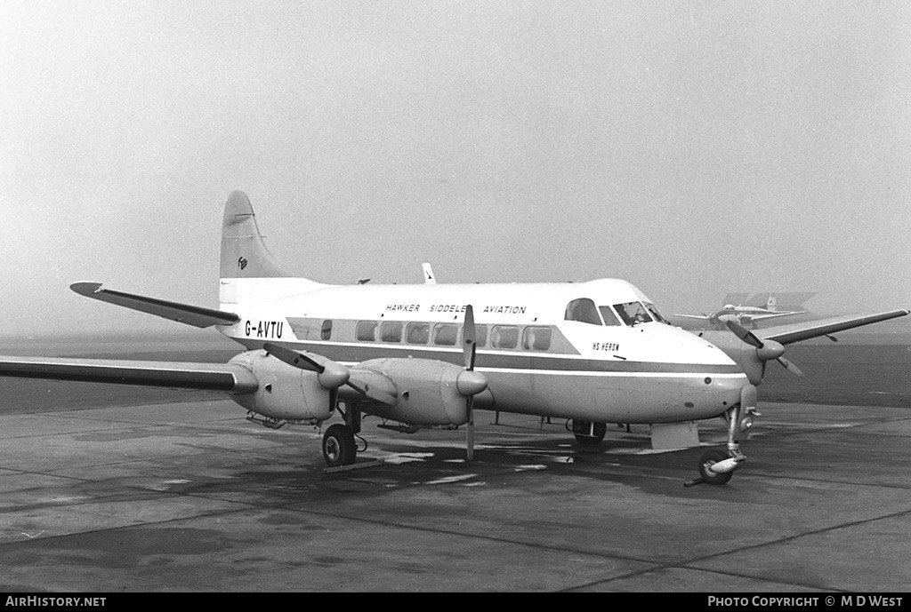 Aircraft Photo of G-AVTU | De Havilland D.H. 114 Heron 2D | Hawker Siddeley | AirHistory.net #68013