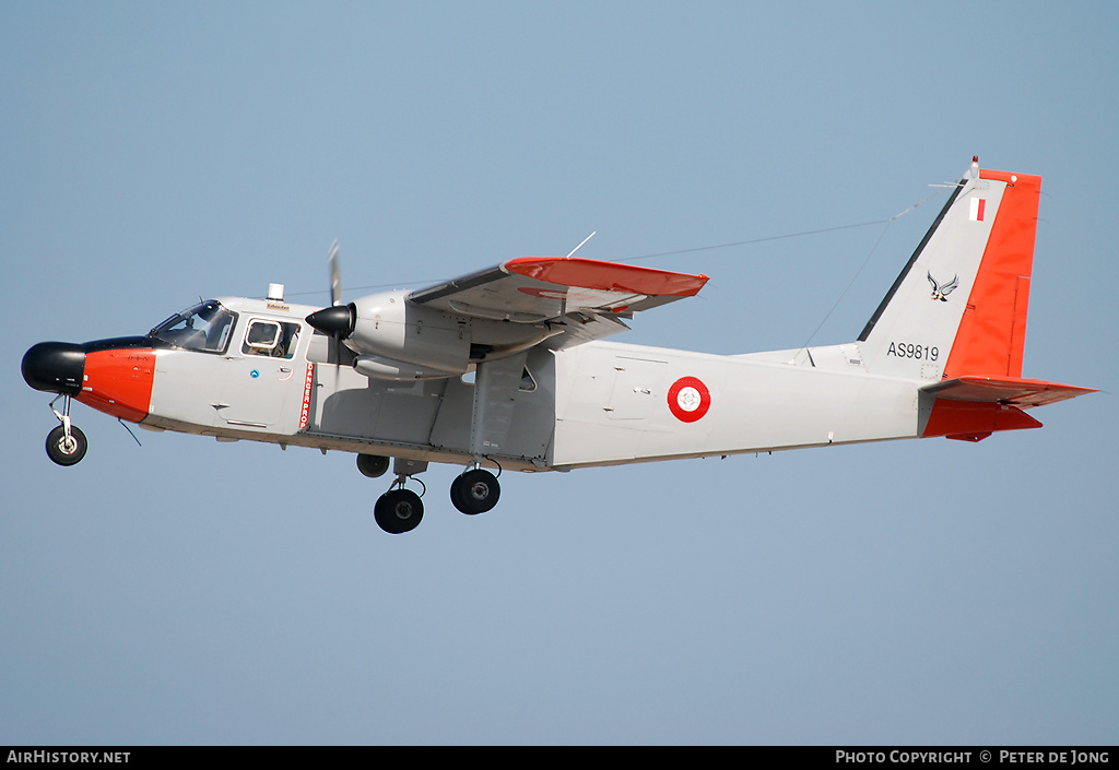 Aircraft Photo of AS9819 | Pilatus Britten-Norman BN-2B-26 Islander | Malta - Air Force | AirHistory.net #68018