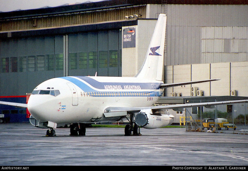 Aircraft Photo of G-BKYK | Boeing 737-236/Adv | Aerolíneas Argentinas | AirHistory.net #68029