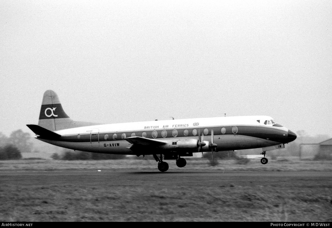 Aircraft Photo of G-AVIW | Vickers 812 Viscount | British Air Ferries - BAF | AirHistory.net #68125