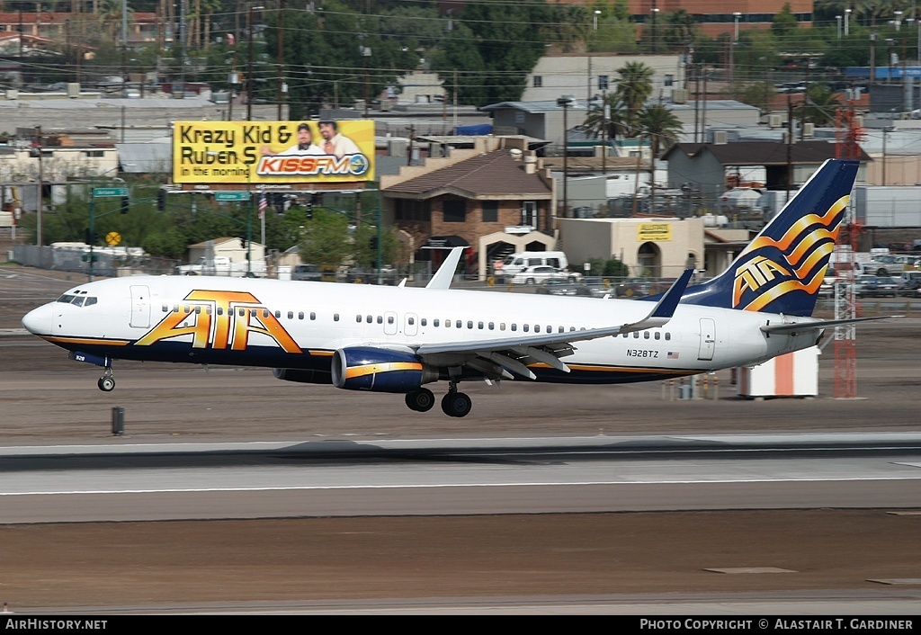 Aircraft Photo of N328TZ | Boeing 737-83N | ATA Airlines - American Trans Air | AirHistory.net #68143