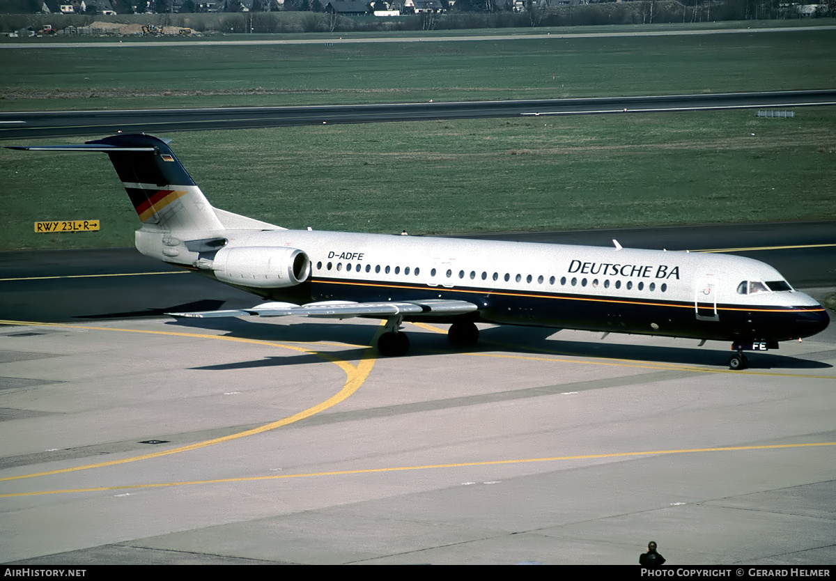 Aircraft Photo of D-ADFE | Fokker 100 (F28-0100) | Deutsche BA | AirHistory.net #68158