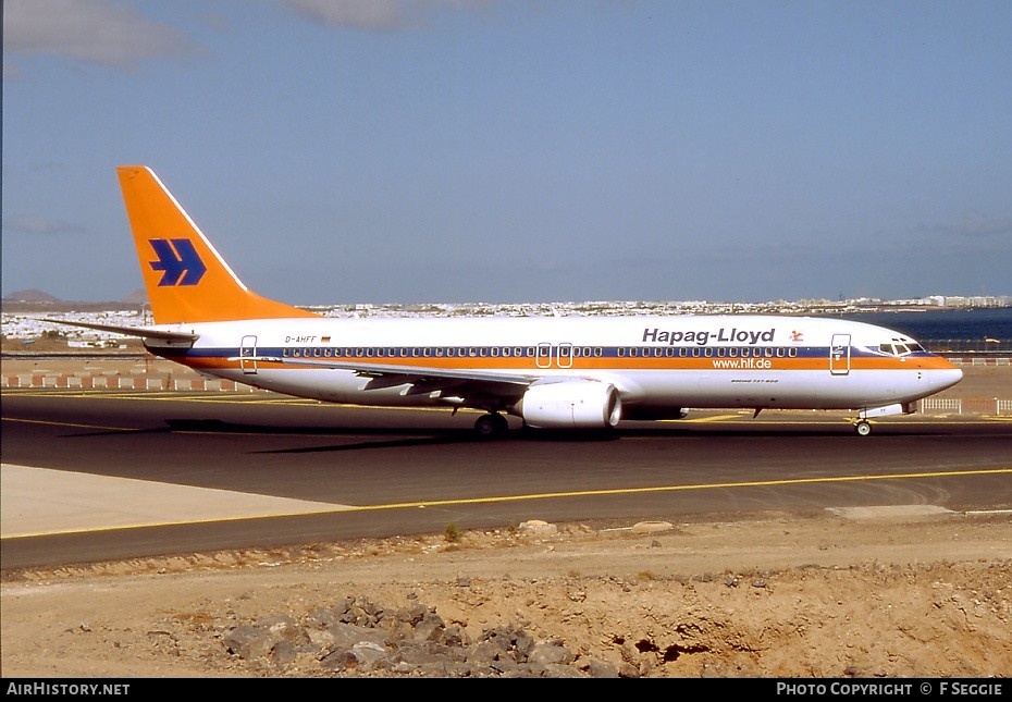 Aircraft Photo of D-AHFF | Boeing 737-8K5 | Hapag-Lloyd | AirHistory.net #68159